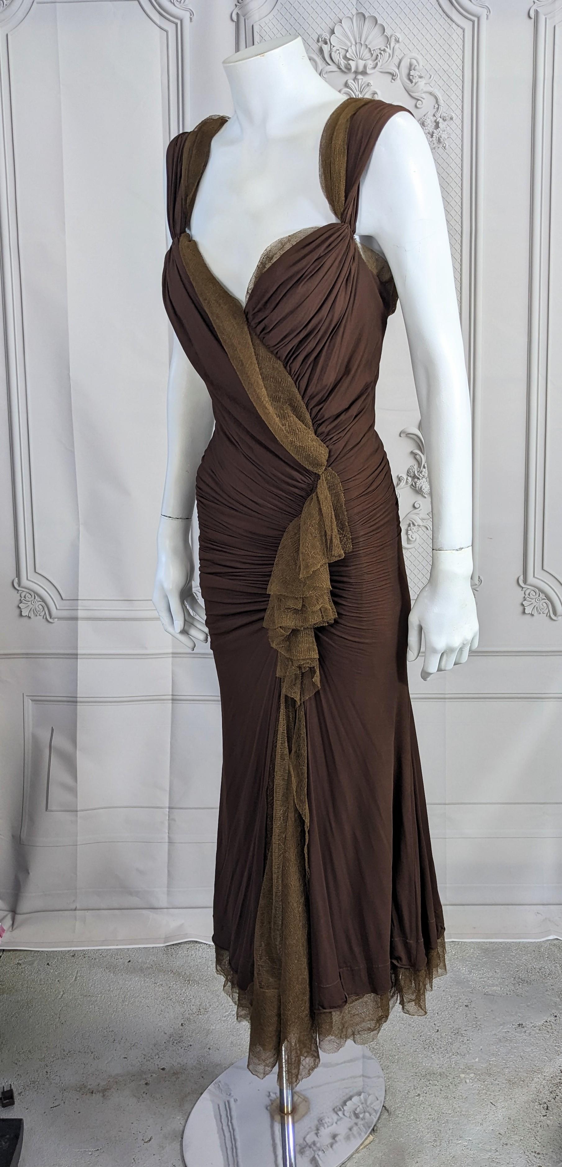 Donna Karan Collection Sexy Draped Jersey Dress For Sale 3