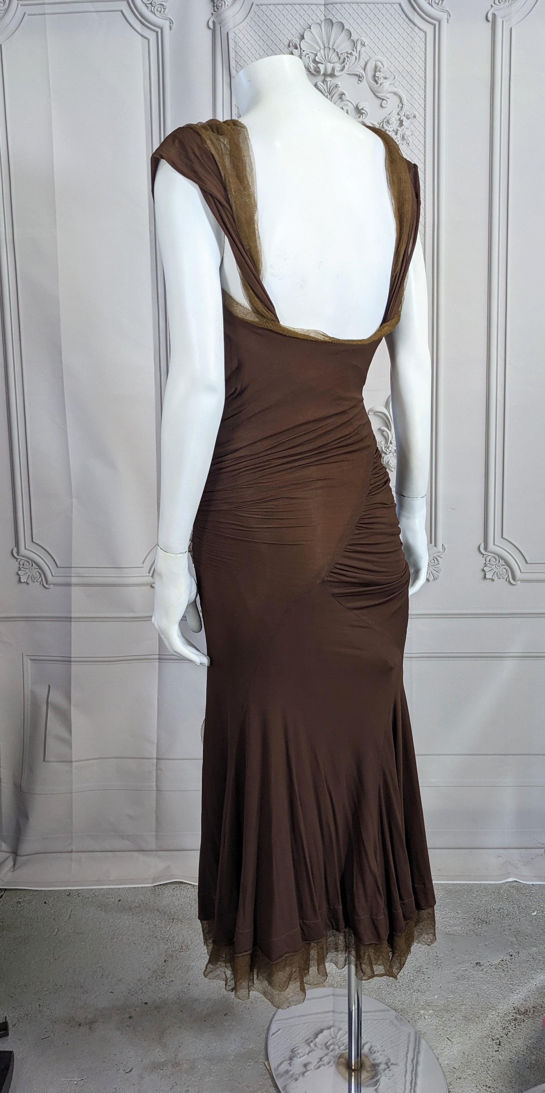 Donna Karan Collection Sexy Draped Jersey Dress For Sale 5