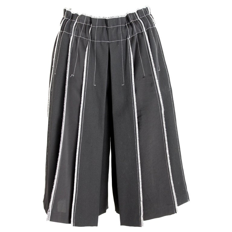 Donna Karan DKNY Black Pleated Skirt Pants 2000s For Sale