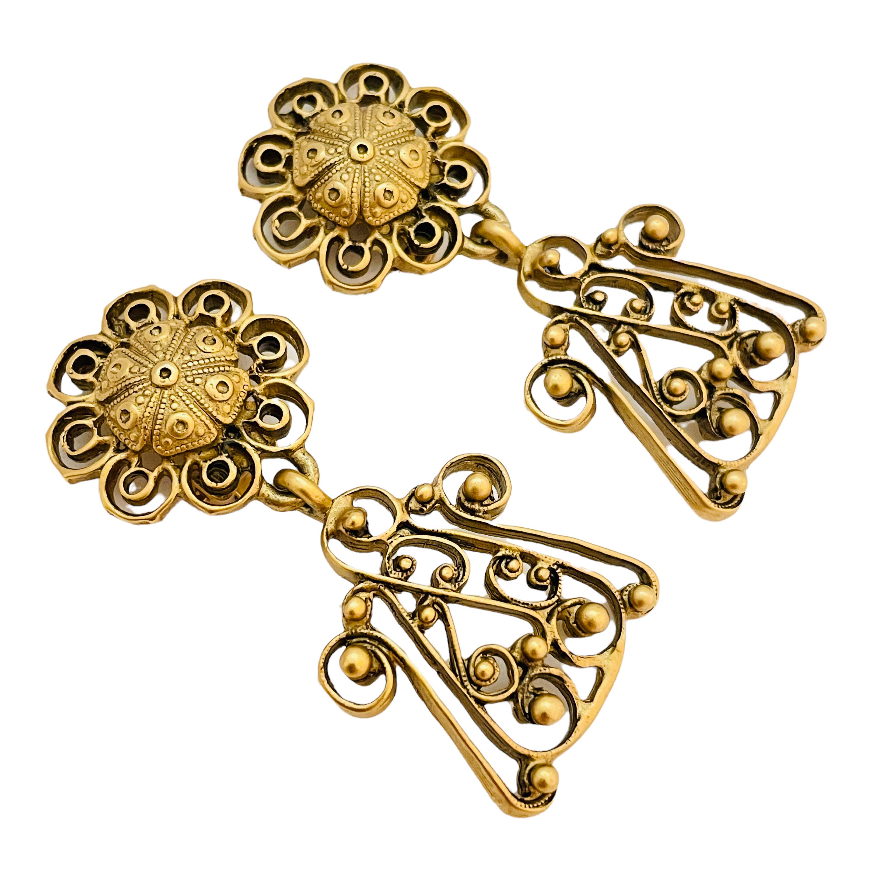 DONNA KARAN DKNY - Boucles d'oreilles à clip de créateur, ton or Unisexe en vente