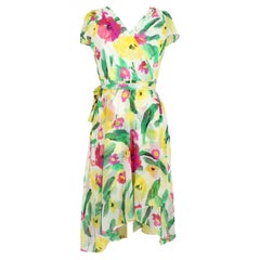Donna Karan Dkny White Floral Cocktail Aline Dress 2000s