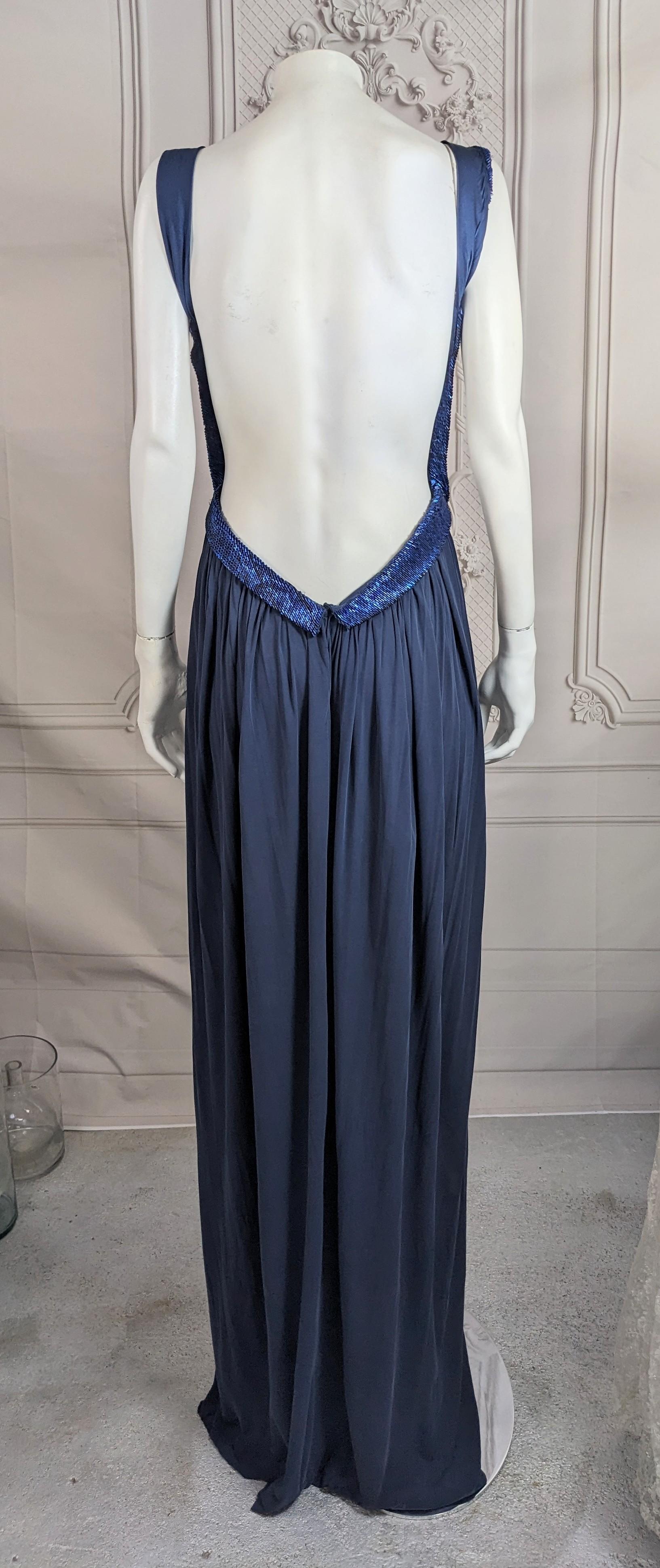 Robe drapée et perlée de Donna Karan en vente 5