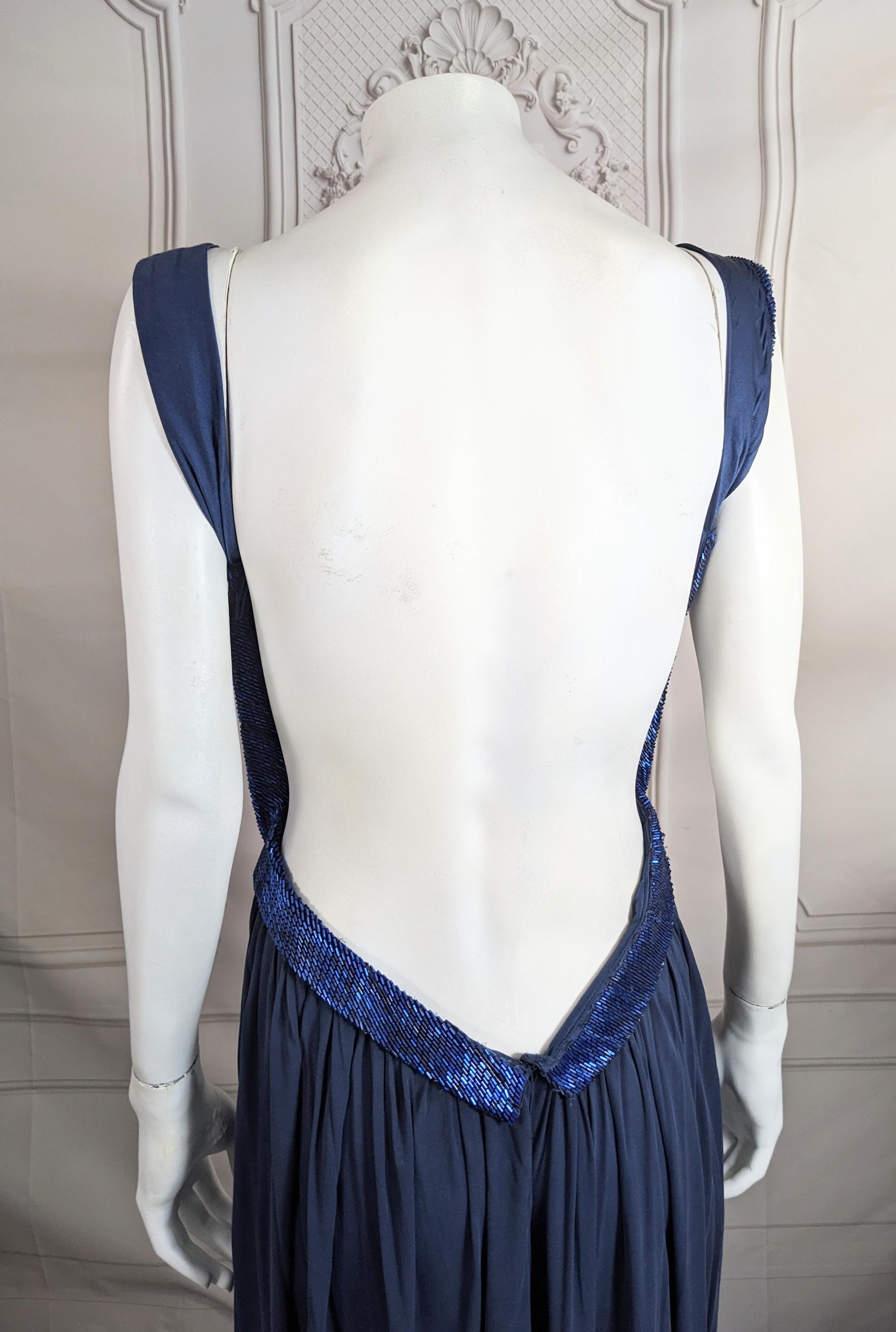 Robe drapée et perlée de Donna Karan en vente 7