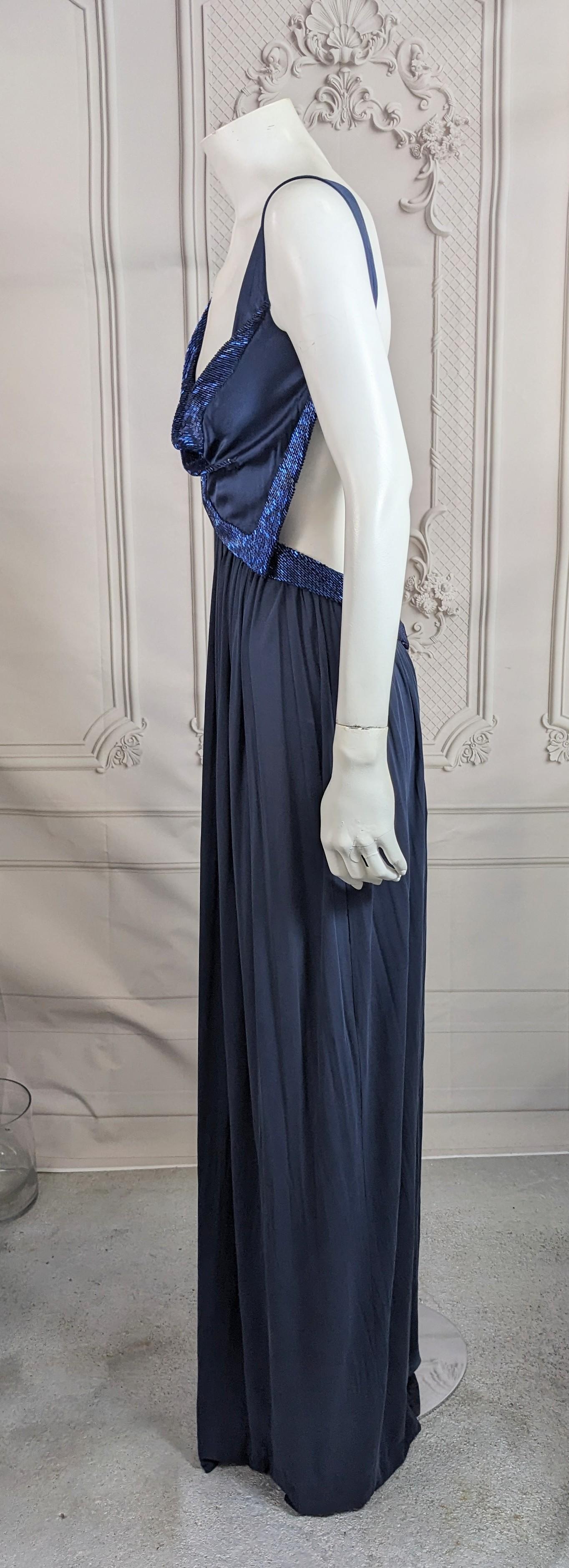 Robe drapée et perlée de Donna Karan en vente 1