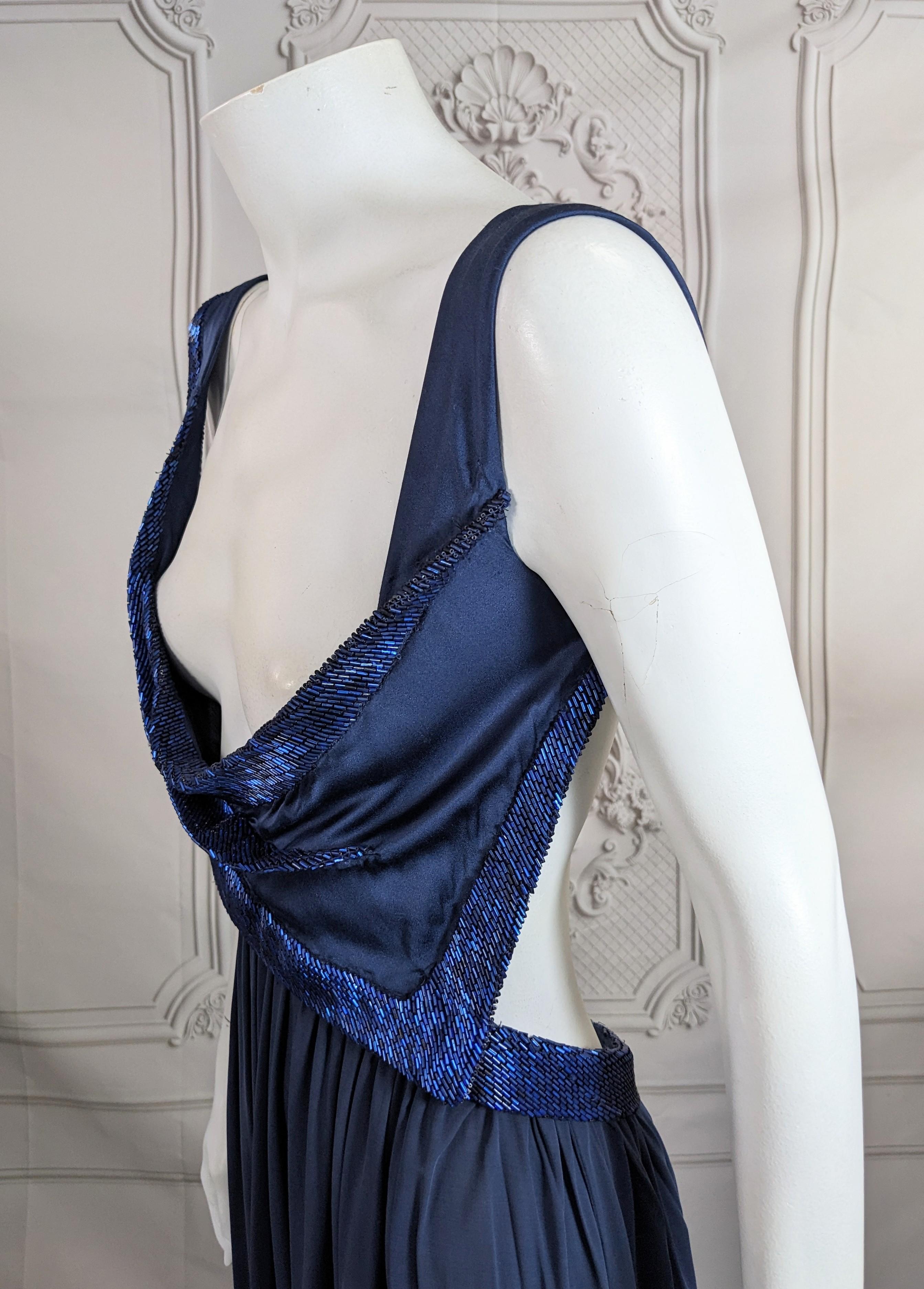 Robe drapée et perlée de Donna Karan en vente 2