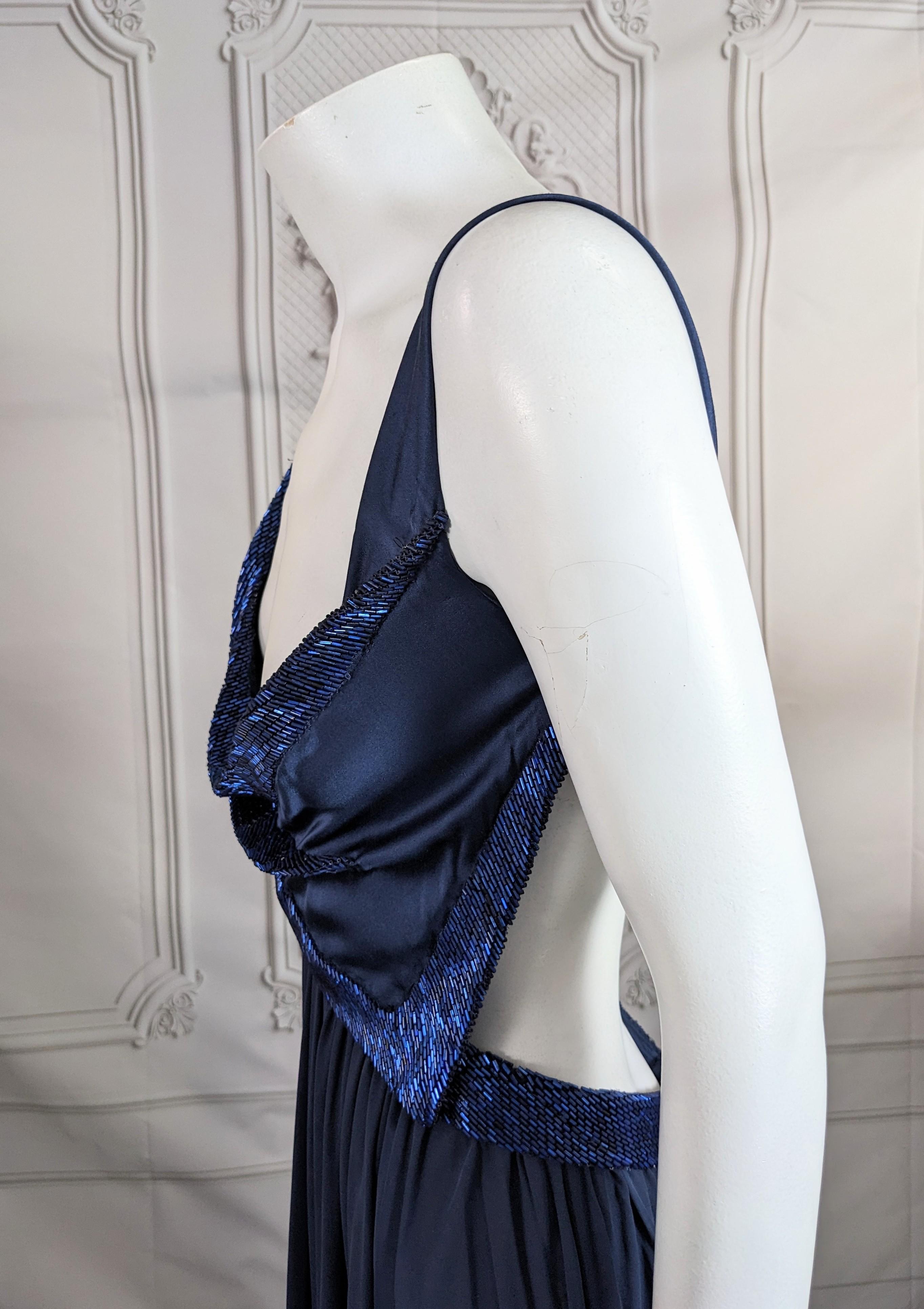 Robe drapée et perlée de Donna Karan en vente 3