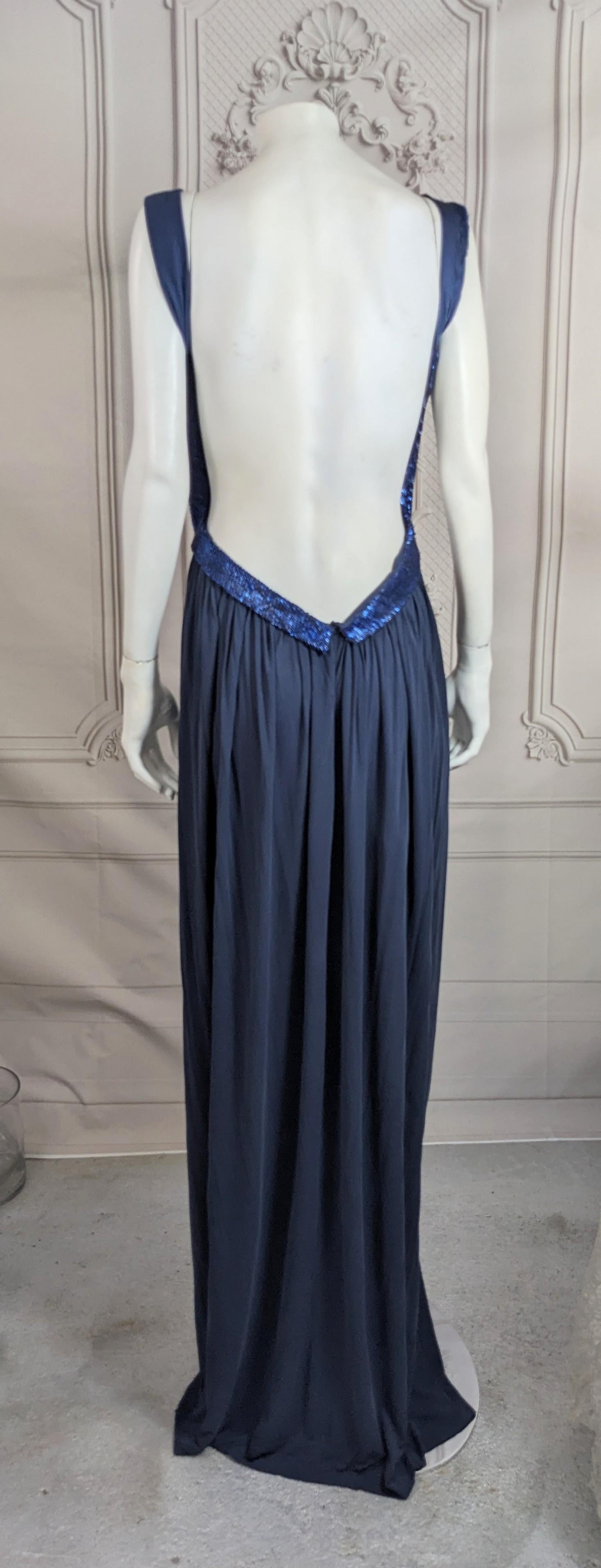 Robe drapée et perlée de Donna Karan en vente 4