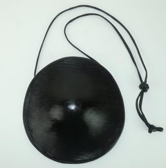 Donna Karan Embossed Black Leather Handbag With Shoulder Strap, 1980’s