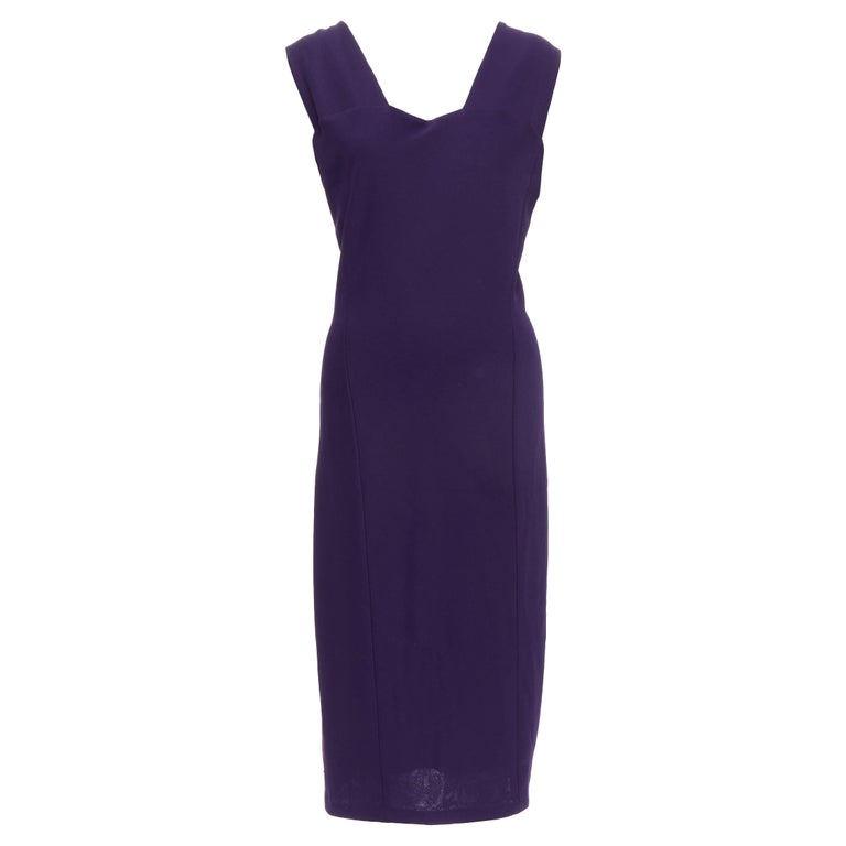 donna karan purple dress Donna Karan Women's Strapless Fit & Flare Midi Dress - Elderberry
