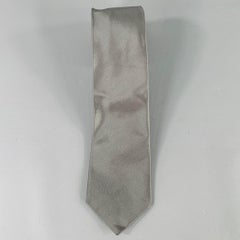 DONNA KARAN Grey Shimmer Silk Tie