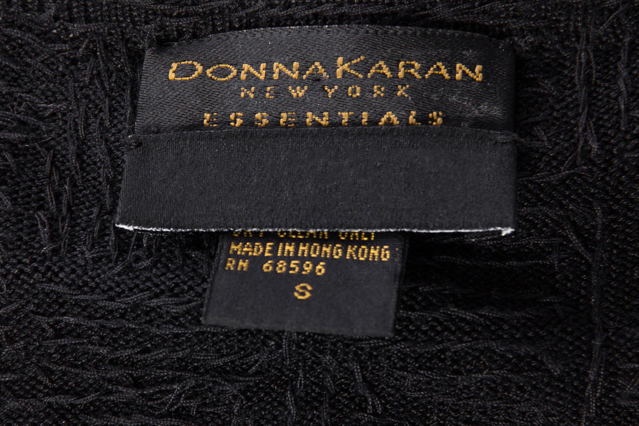 1990S DONNA KARAN Black Silk Knit Hand Beaded Sequin Long Sleeve Bodysuit 4
