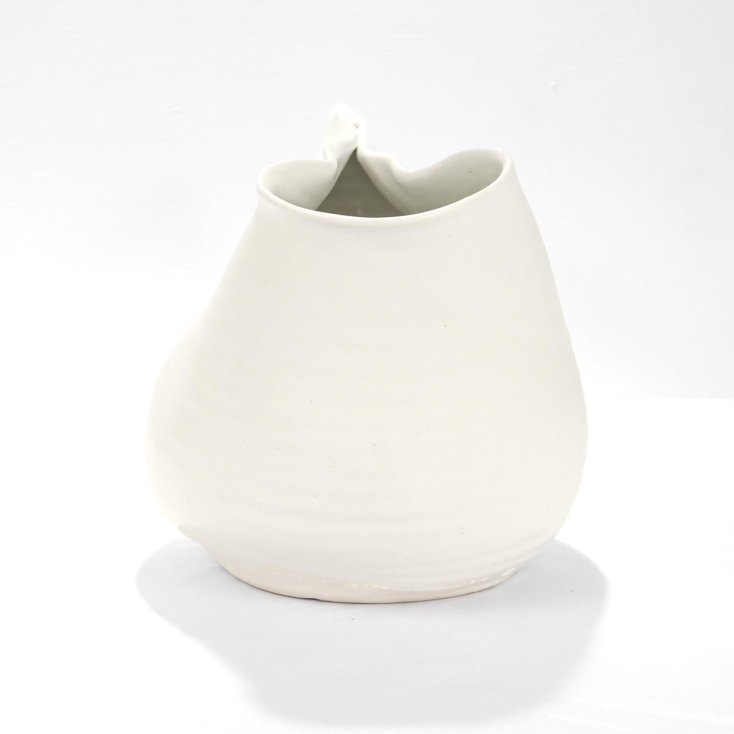 Modern Donna Karan Lenox Signed Limited Edition Embrace Porcelain Vase / Vessel For Sale