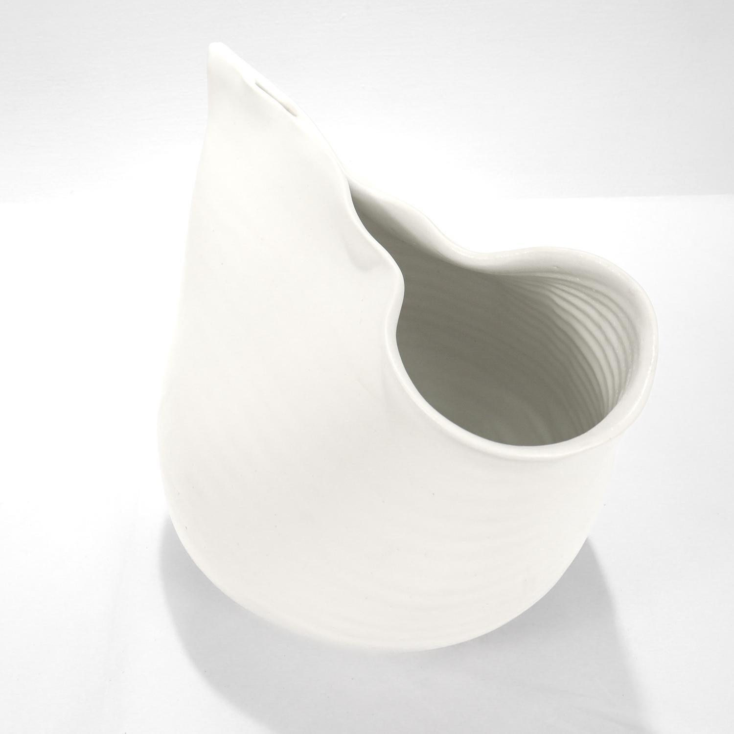 Contemporary Donna Karan Lenox Signed Limited Edition Embrace Porcelain Vase / Vessel For Sale