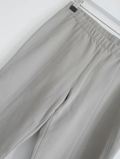 Donna Karan Matte Double Knit Zinc Grey Slim Trousers