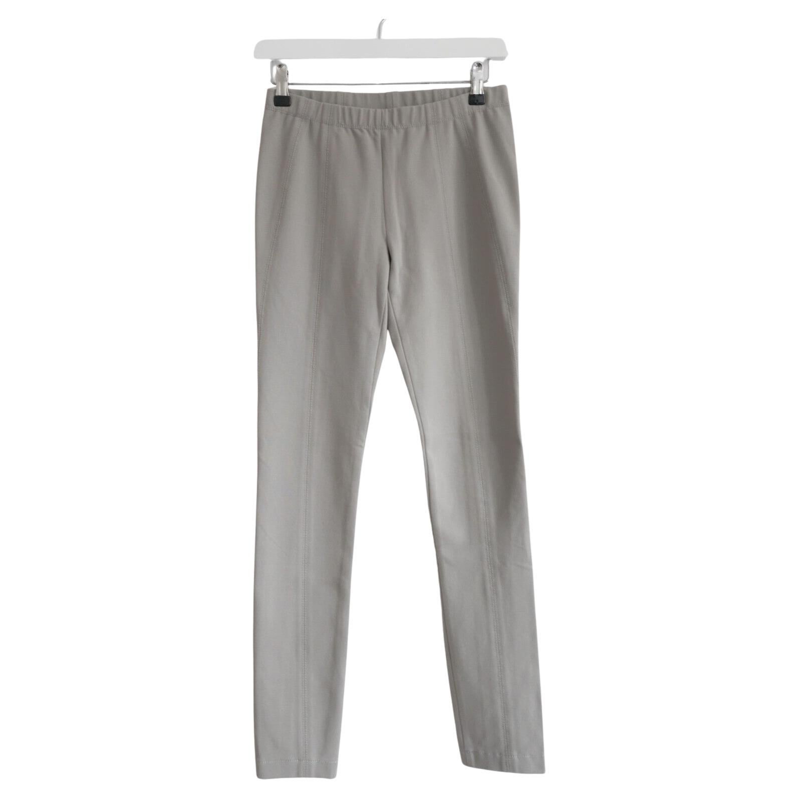 Donna Karan Matte Double Knit Zinc Grey Slim Trousers