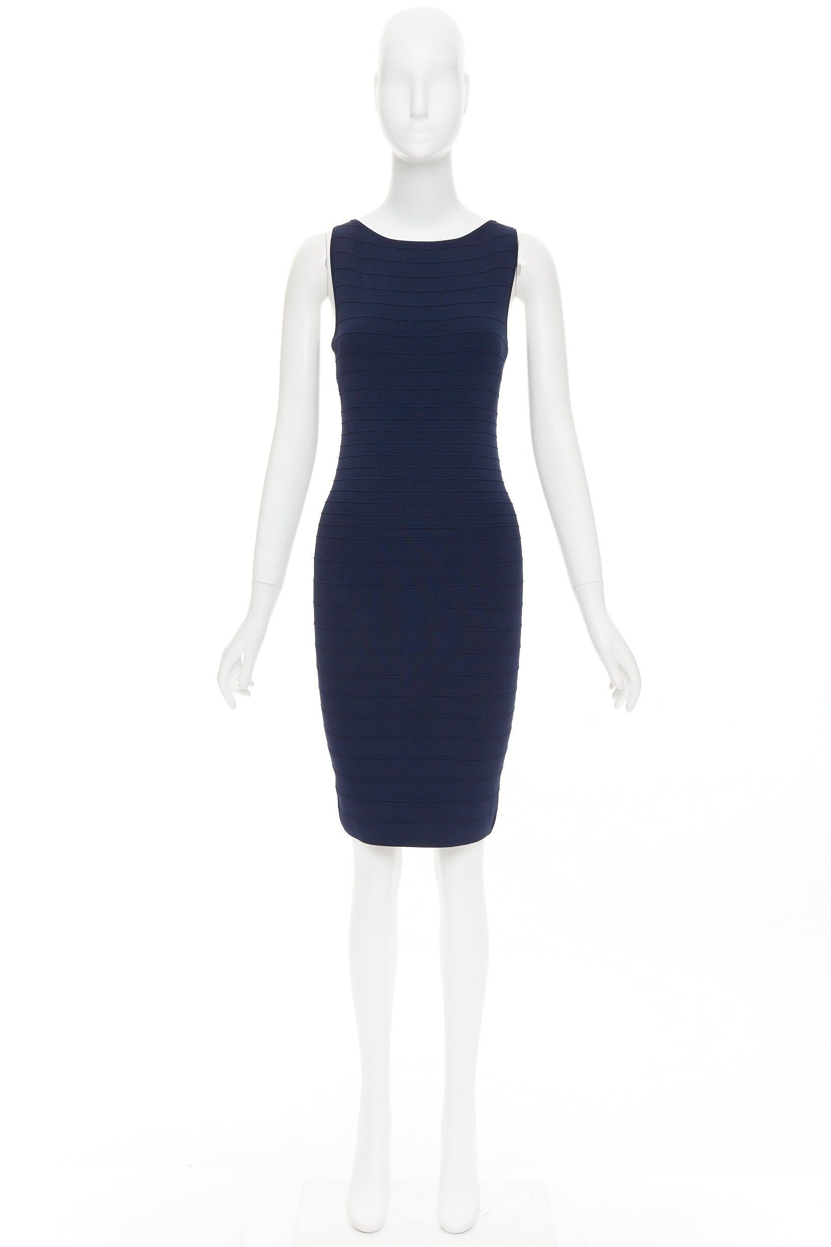 DONNA KARAN vestido bodycon cuello barco en mezcla de viscosa S en venta 4