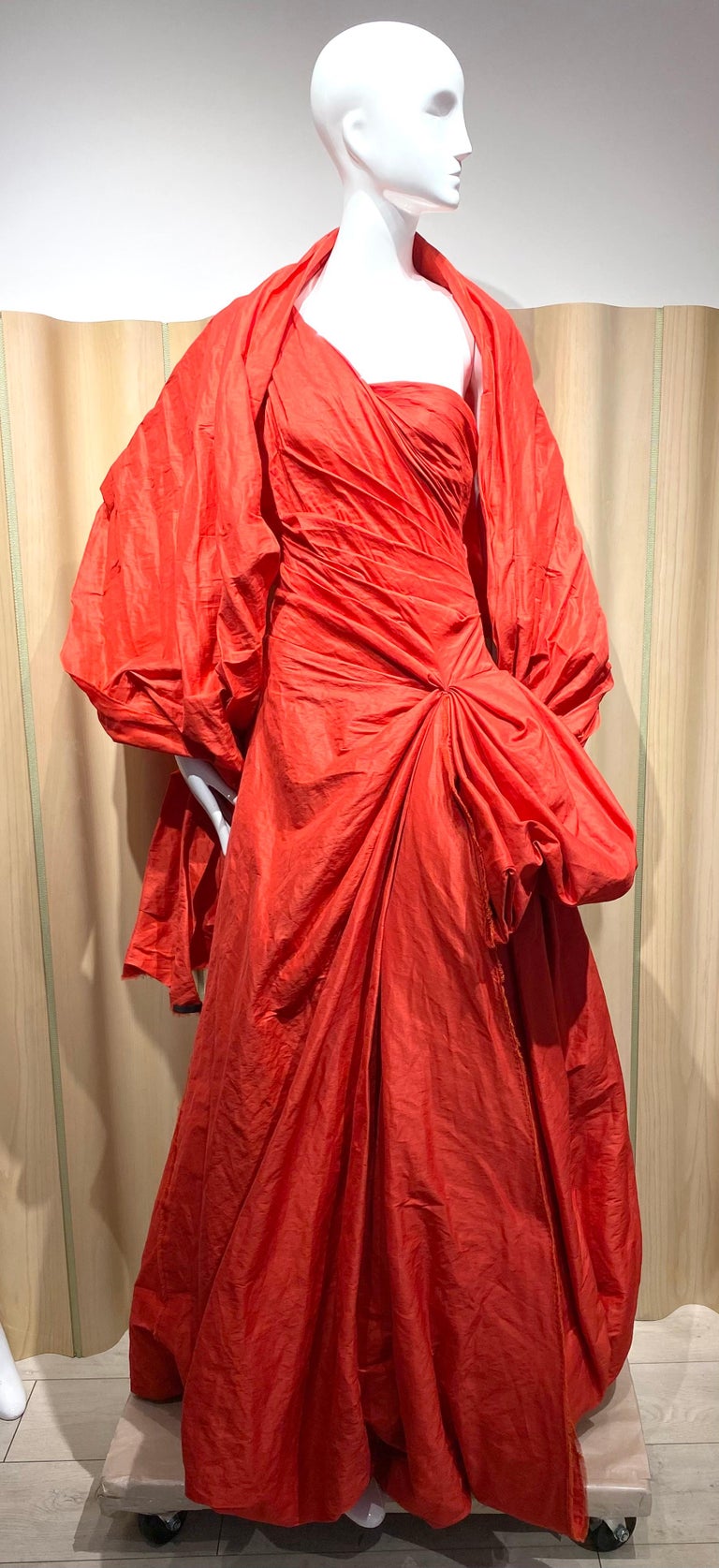 donna karan red dress Donna Karan Women's Sleeveless Asymmetrical Sheath Dress in Sangria Red, Size 10