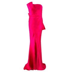 Donna Karan Pink Mikado Silk Gown US 4
