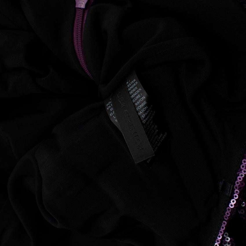Women's or Men's Donna Karan Purple Sequin Cowl Neck Midi Dress - Size US 2 For Sale