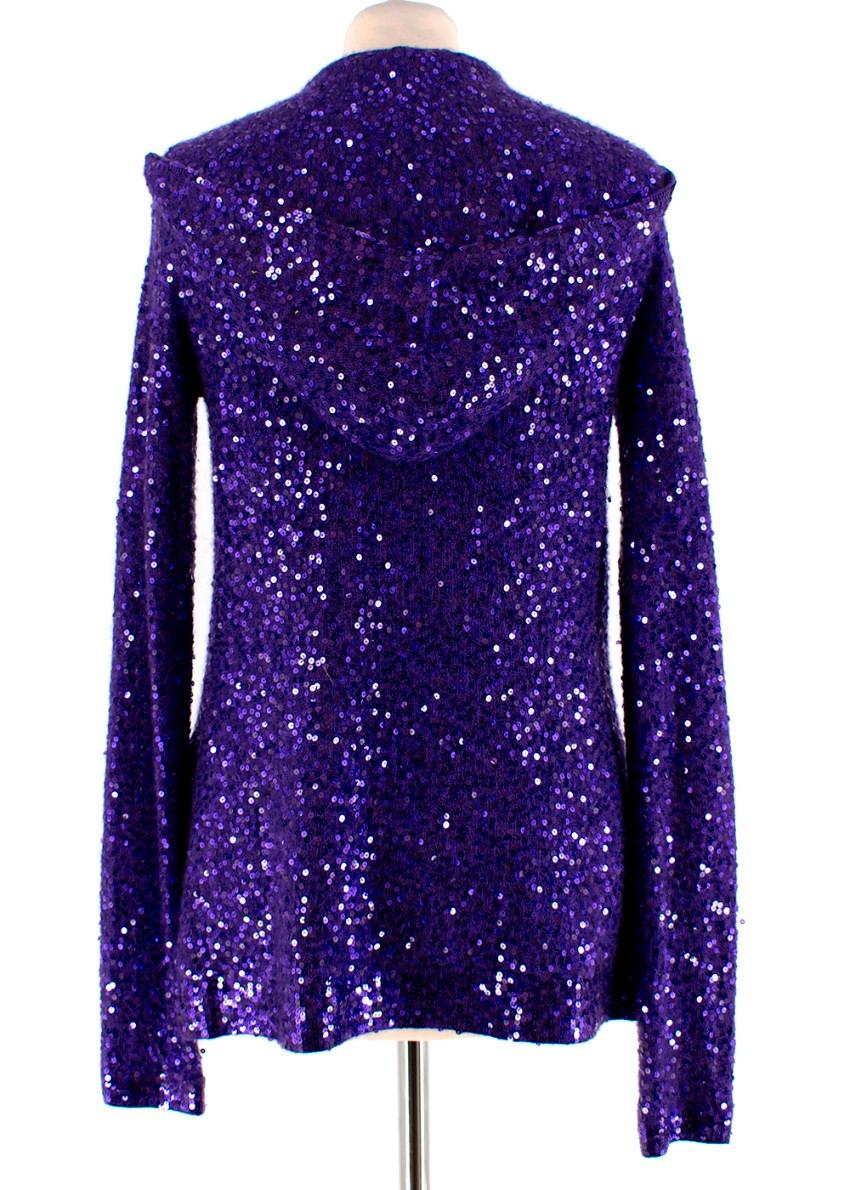 purple sequin cardigan