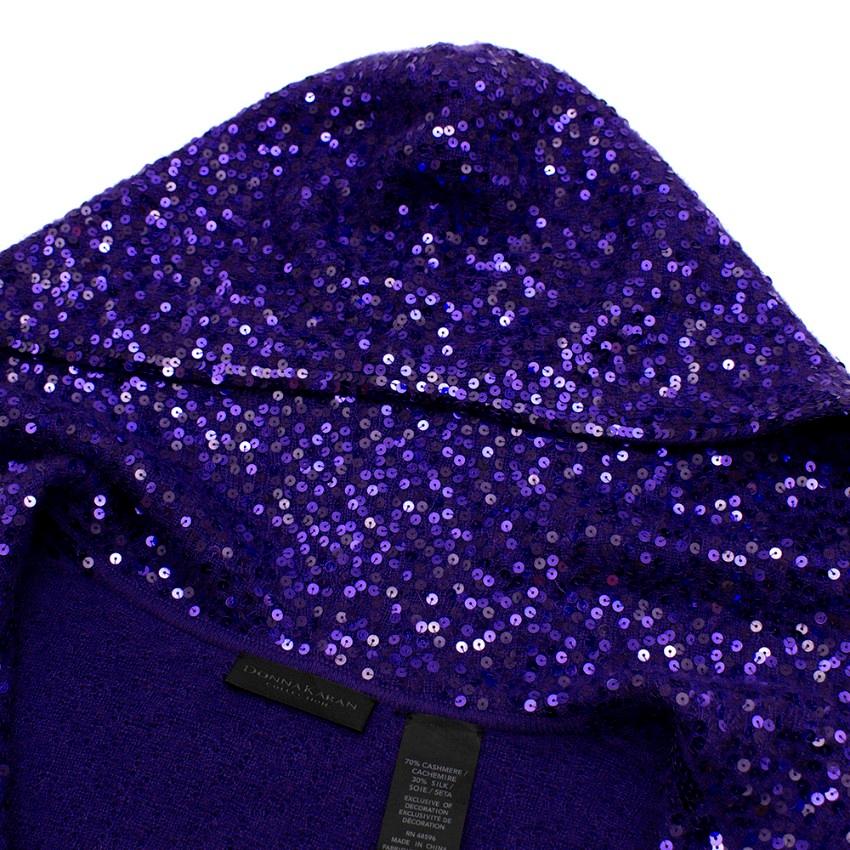 purple hooded cardigan