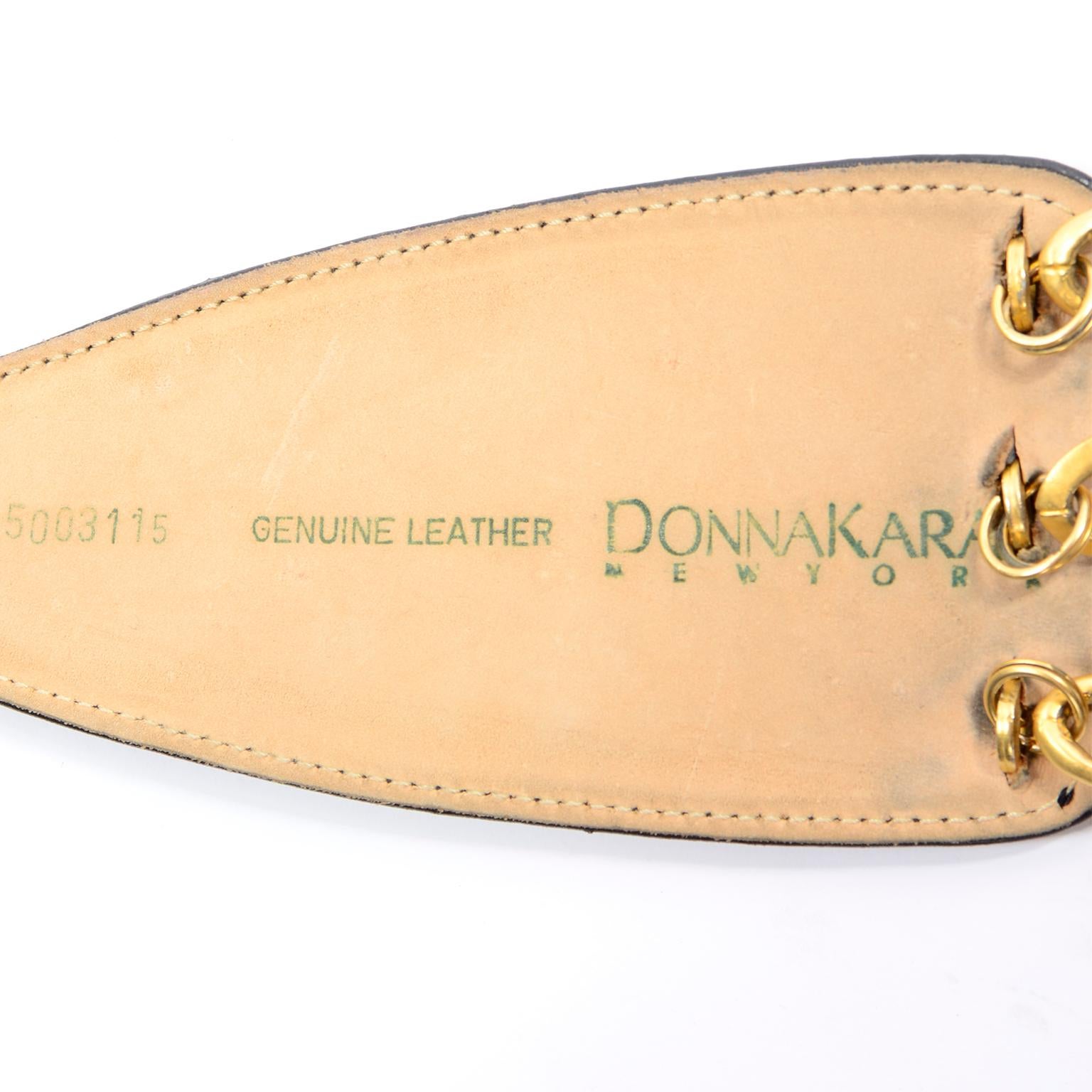 Donna Karan Robert Lee Morris Cintura regolabile in oro e nero in vendita 3