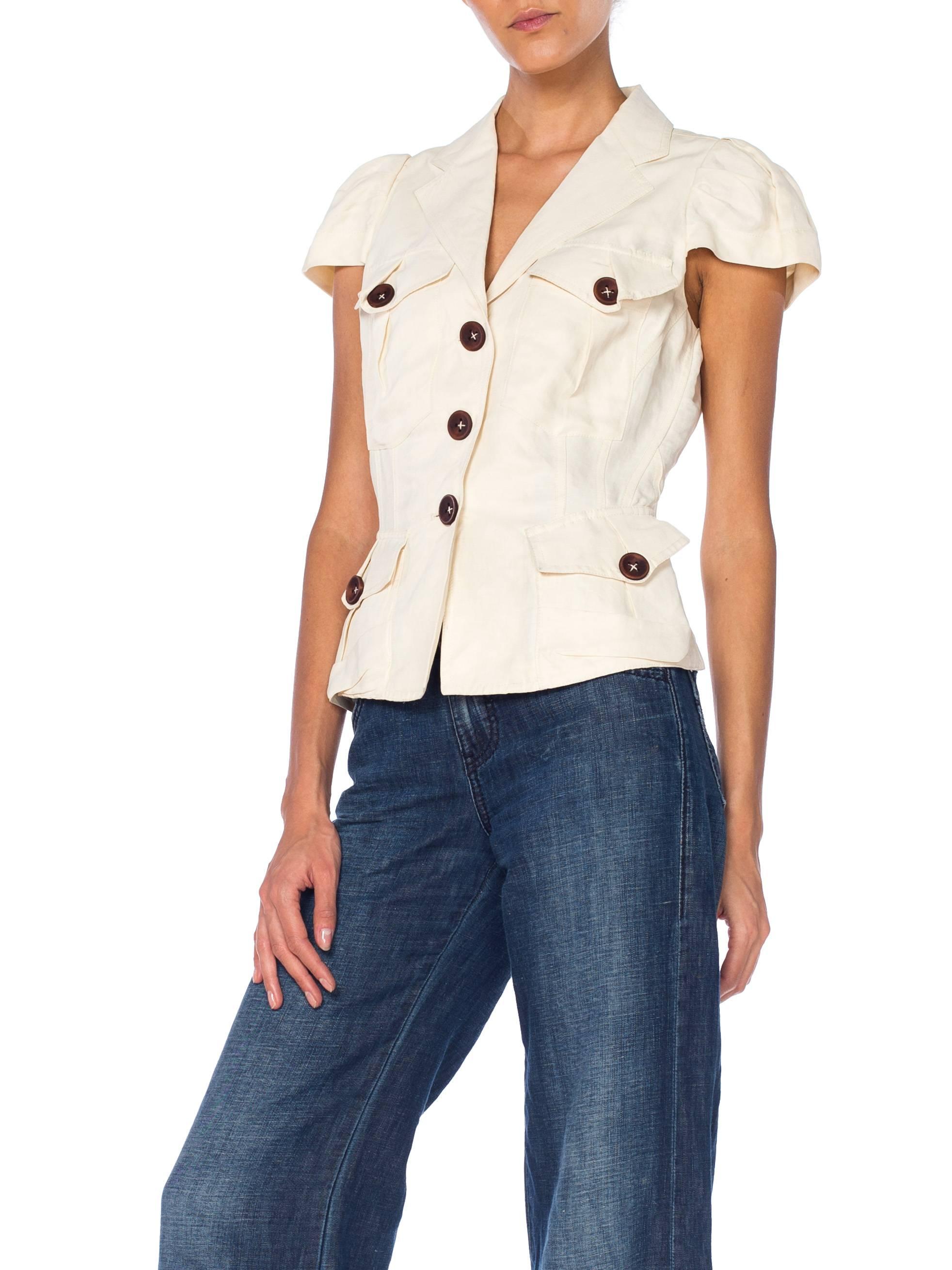 Donna Karan Safari Top In Excellent Condition In New York, NY