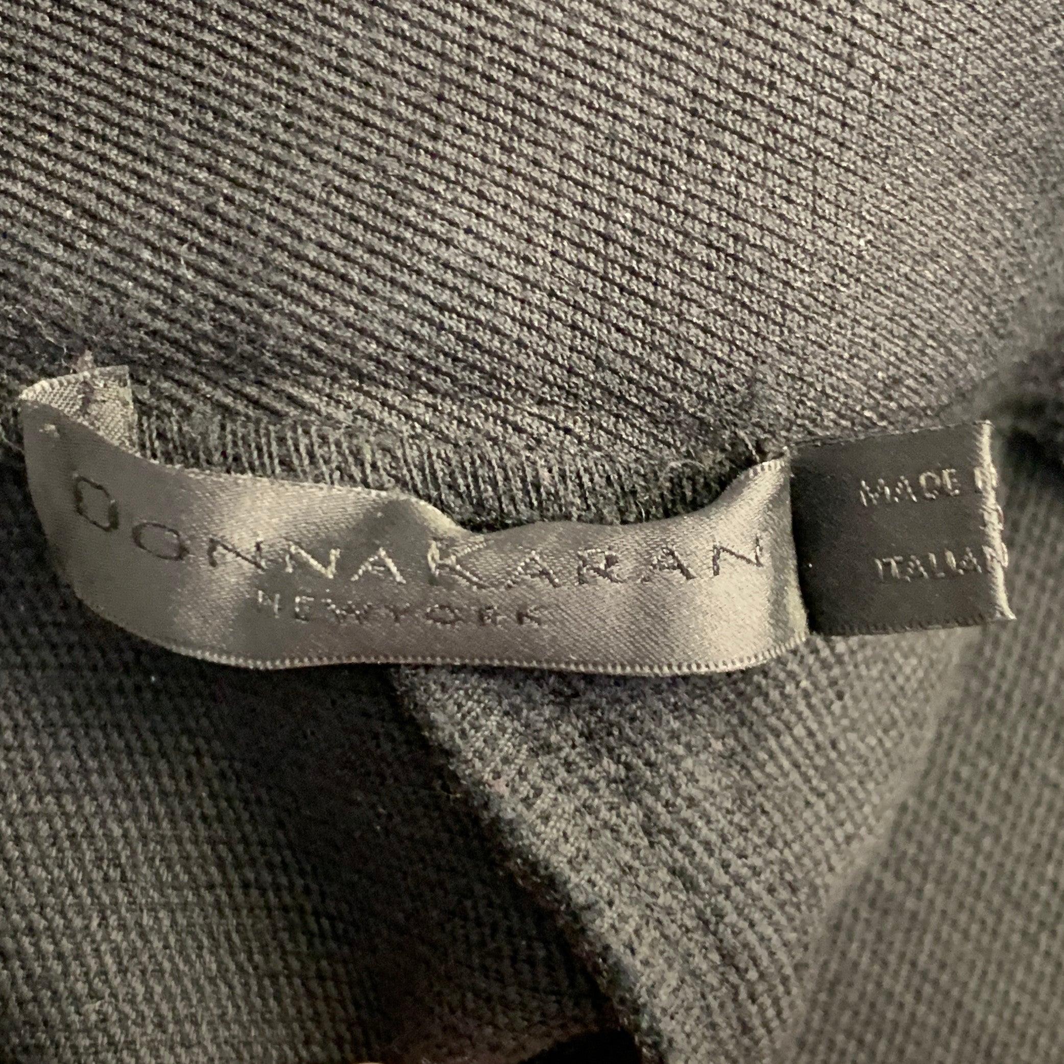 Donna Karan Taglia 10 Pantaloni casual aderenti in misto cotone nero In condizioni ottime in vendita a San Francisco, CA