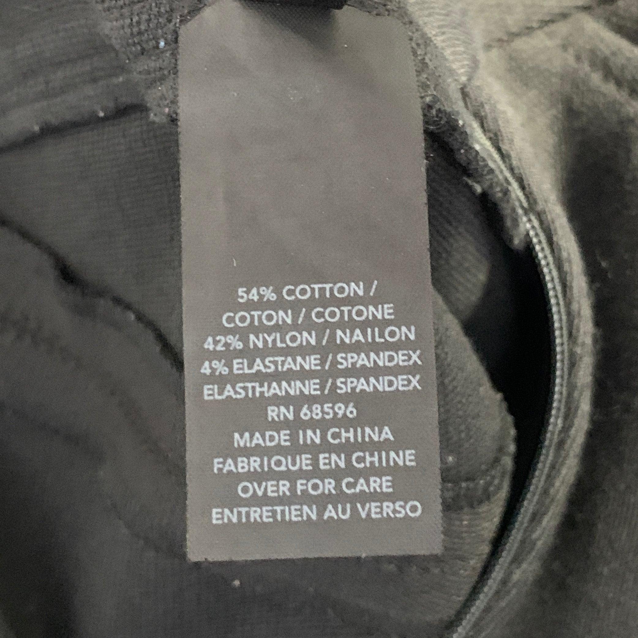 Donna Karan Taglia 10 Pantaloni casual aderenti in misto cotone nero in vendita 2