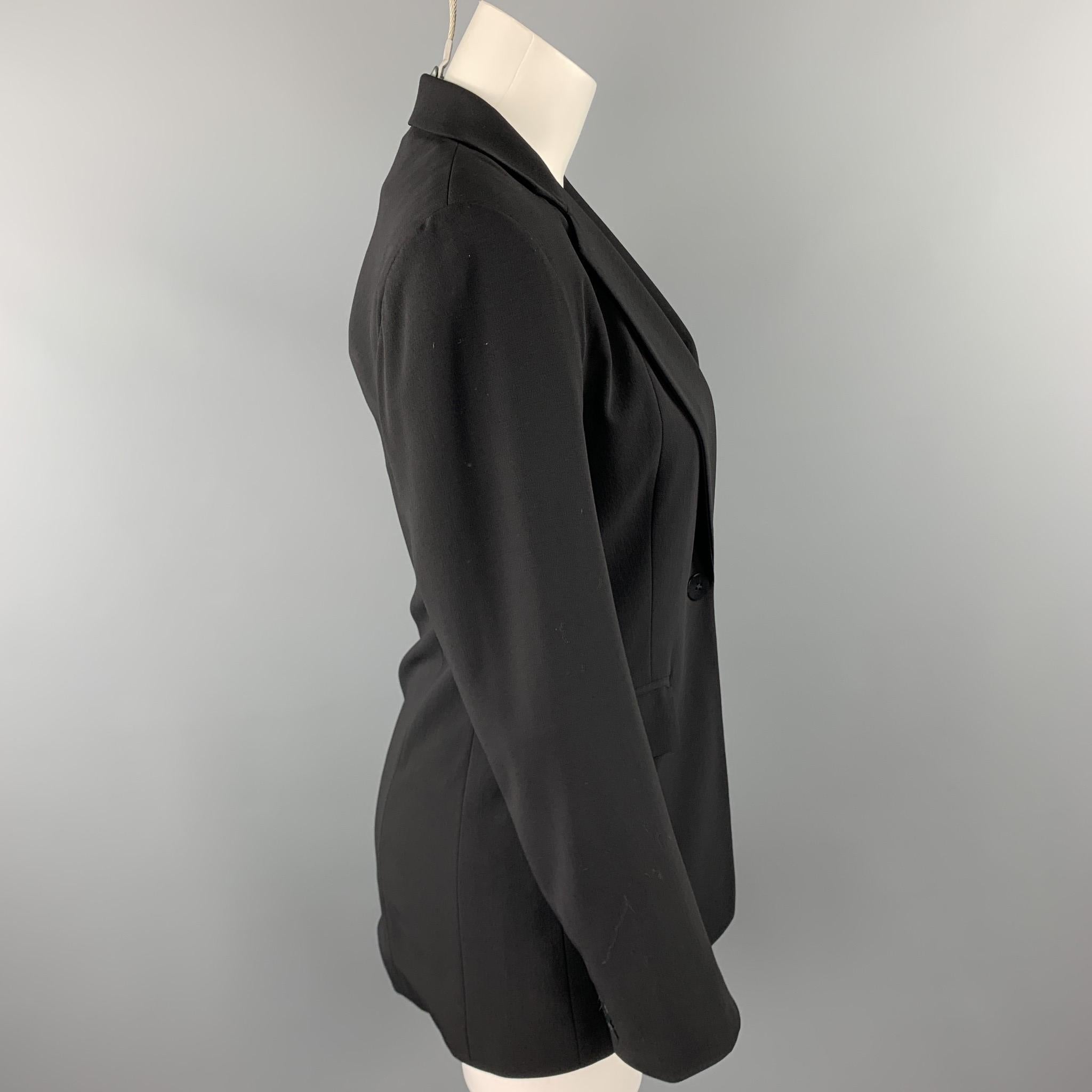 designer gabardine coat black