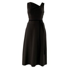 DONNA KARAN Größe 6 Schwarzes Etuikleid aus Polyestermischung in der Mitte des Oberschenkels