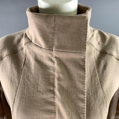 Donna Karan Taglia 8 Giacca con colletto in cotone misto beige