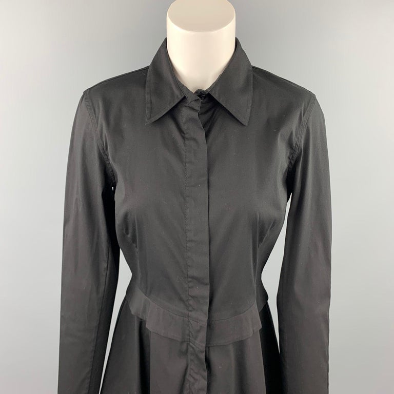donna karan women's collared long-sleeve a-line dress Printed Long Sleeve Scarf Sheath Dress main image 0