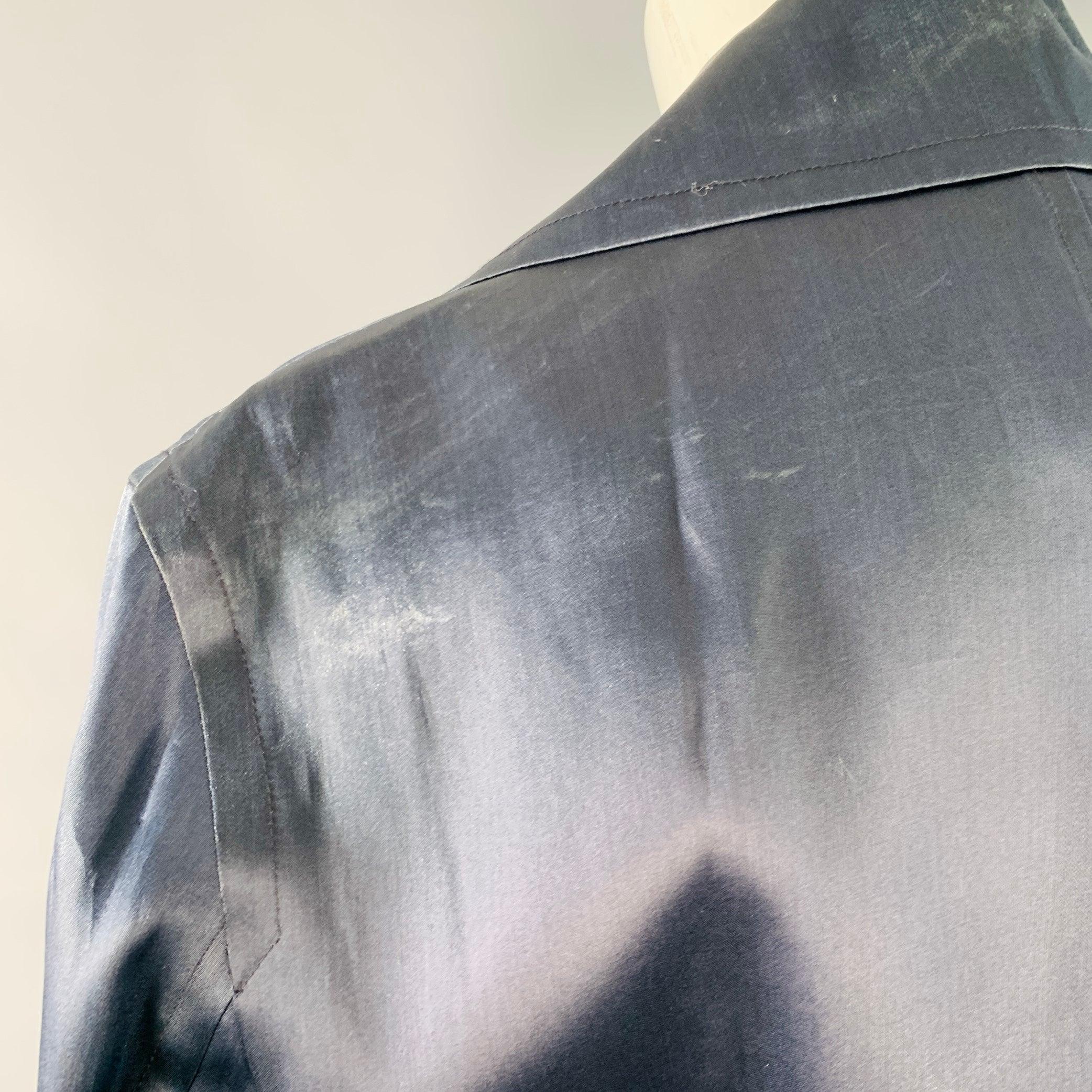 Donna Karan Taglia M Navy Giacca aperta sul davanti con cintura Blazer in vendita 1