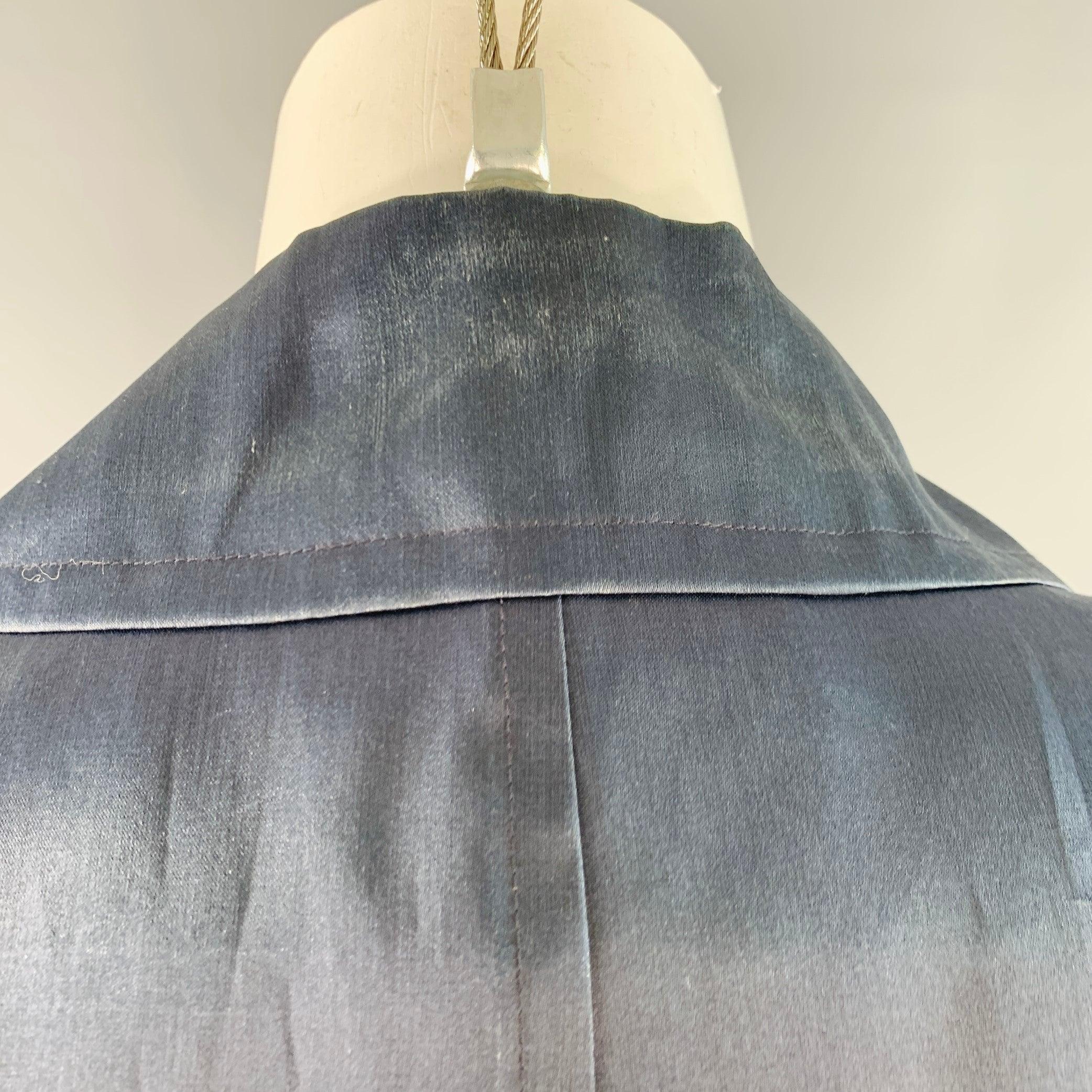 Donna Karan Taglia M Navy Giacca aperta sul davanti con cintura Blazer in vendita 2
