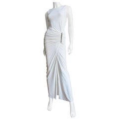 Donna Karan Sleeveless Silk Jersey Gown With Hardware