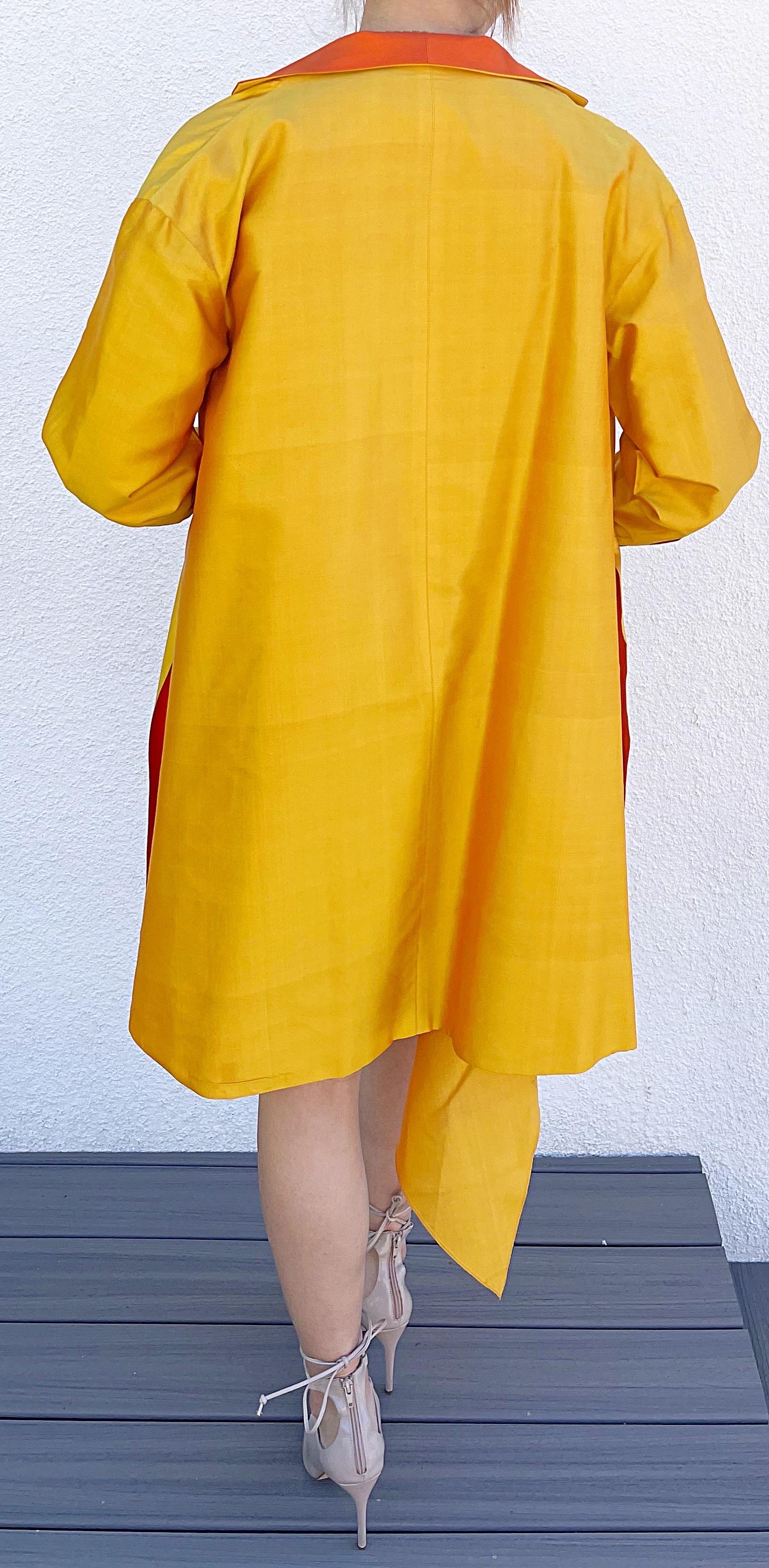 Donna Karan Frühling 1987 Sz 2 Drei Pieces Gelb Orange Blau Bustier Rock Jacke im Angebot 12