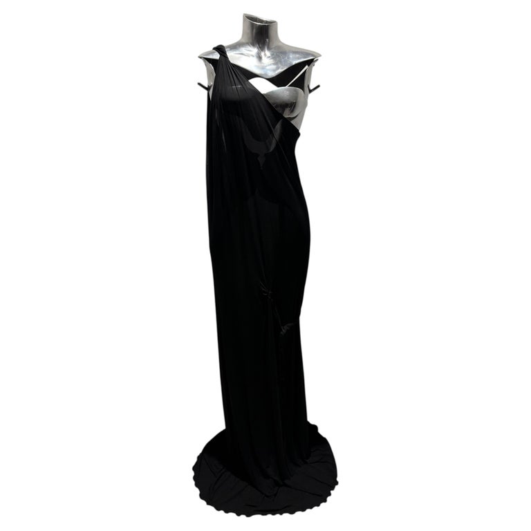 Donna Karan SS 2000 Black Mesh One Shoulder Dress For Sale at 1stDibs Donna Karan SS 2000 Black Mesh One Shoulder Dress For Sale at 1stDibs