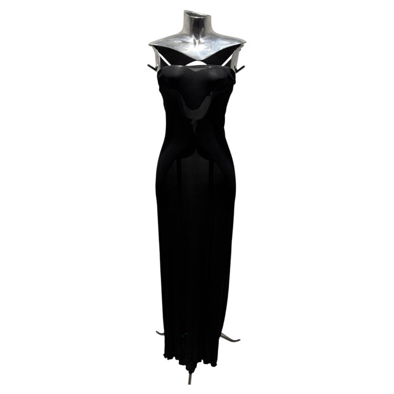 Donna Karan SS 2000 Black Mesh Strapless Dress For Sale at 1stDibs Donna Karan SS 2000 Black Mesh Strapless Dress For Sale at 1stDibs
