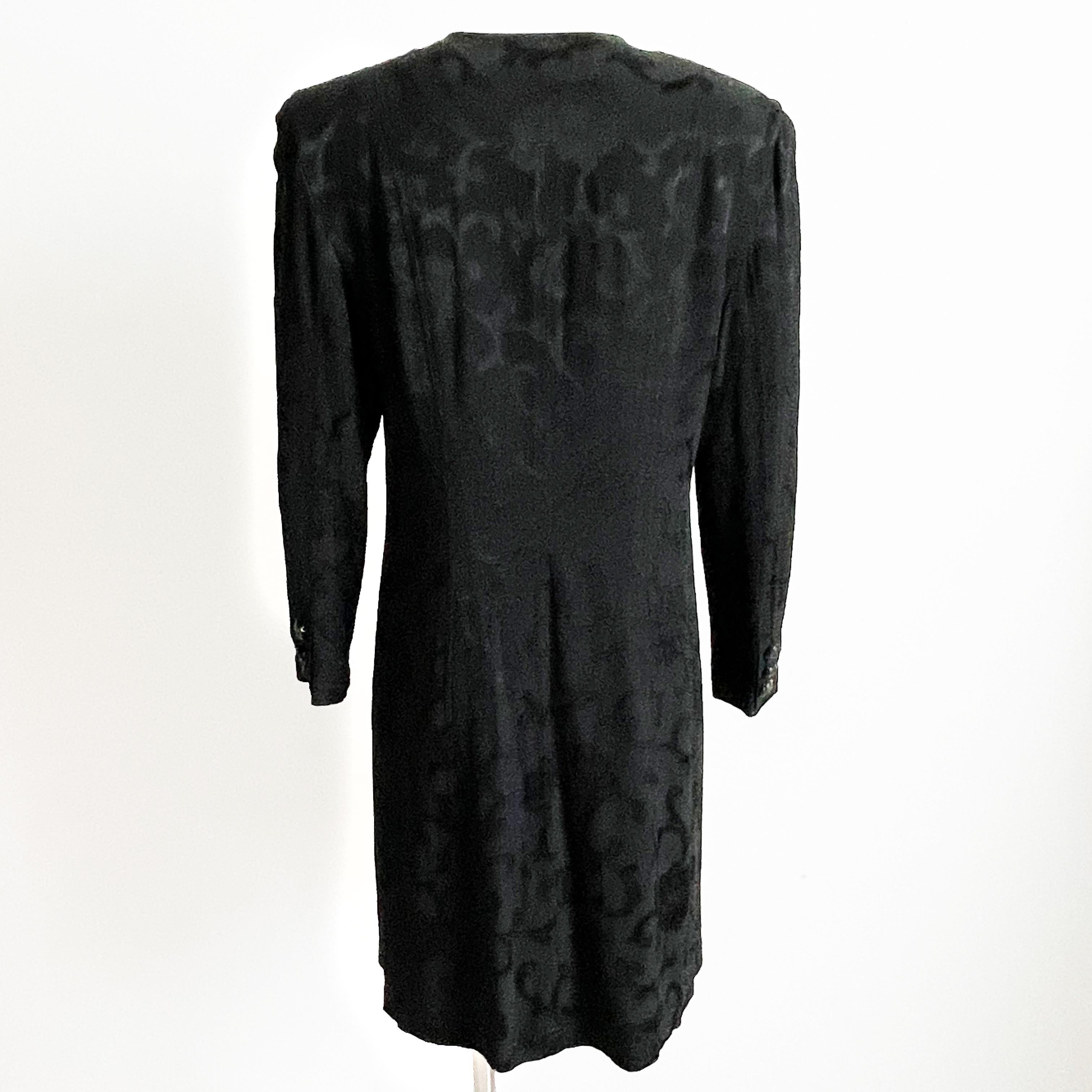 Donna Karan Suit Silk Brocade Jacket Sheer Wide Pants 2pc Evening 90s Sz M/10 For Sale 5