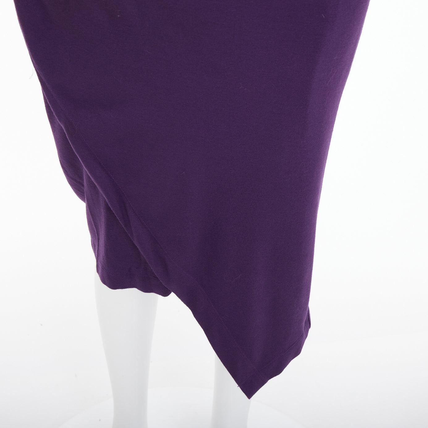 DONNA KARAN Abito con scollo a cuneo e drappeggio in jersey viola V.I.L.A. in vendita 2