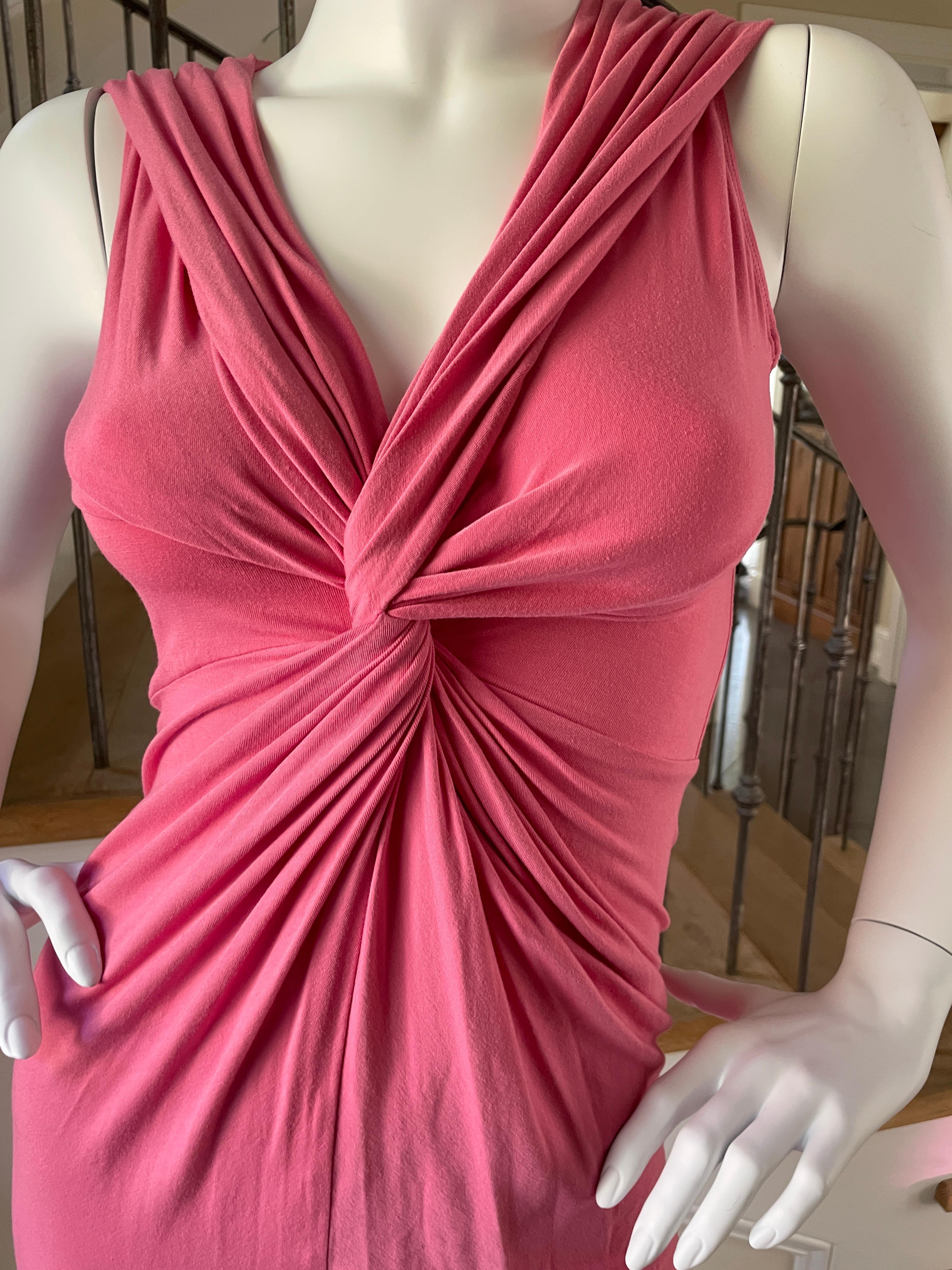 Plunging Pink Knot Dress 