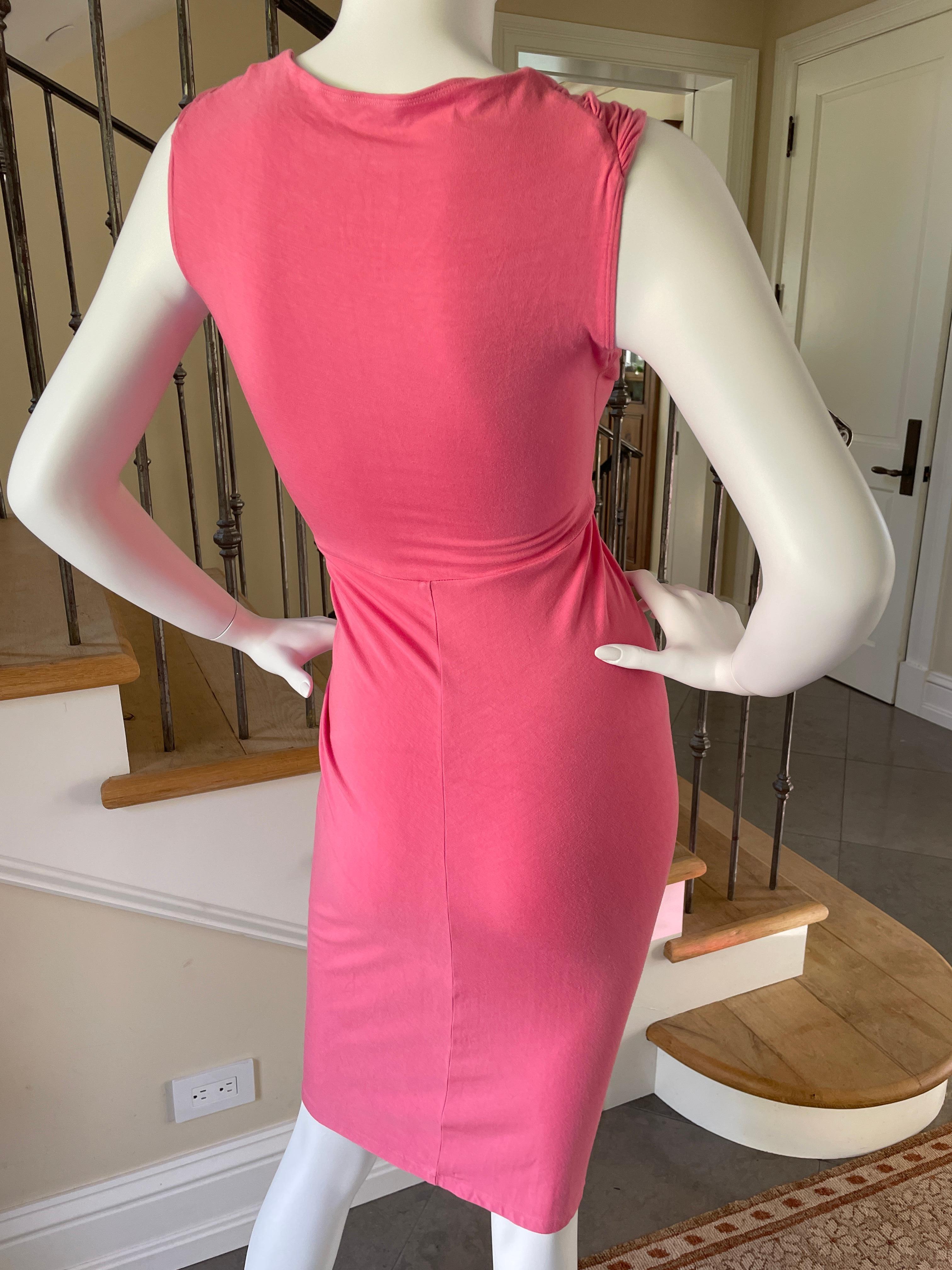 Plunging Pink Knot Dress 