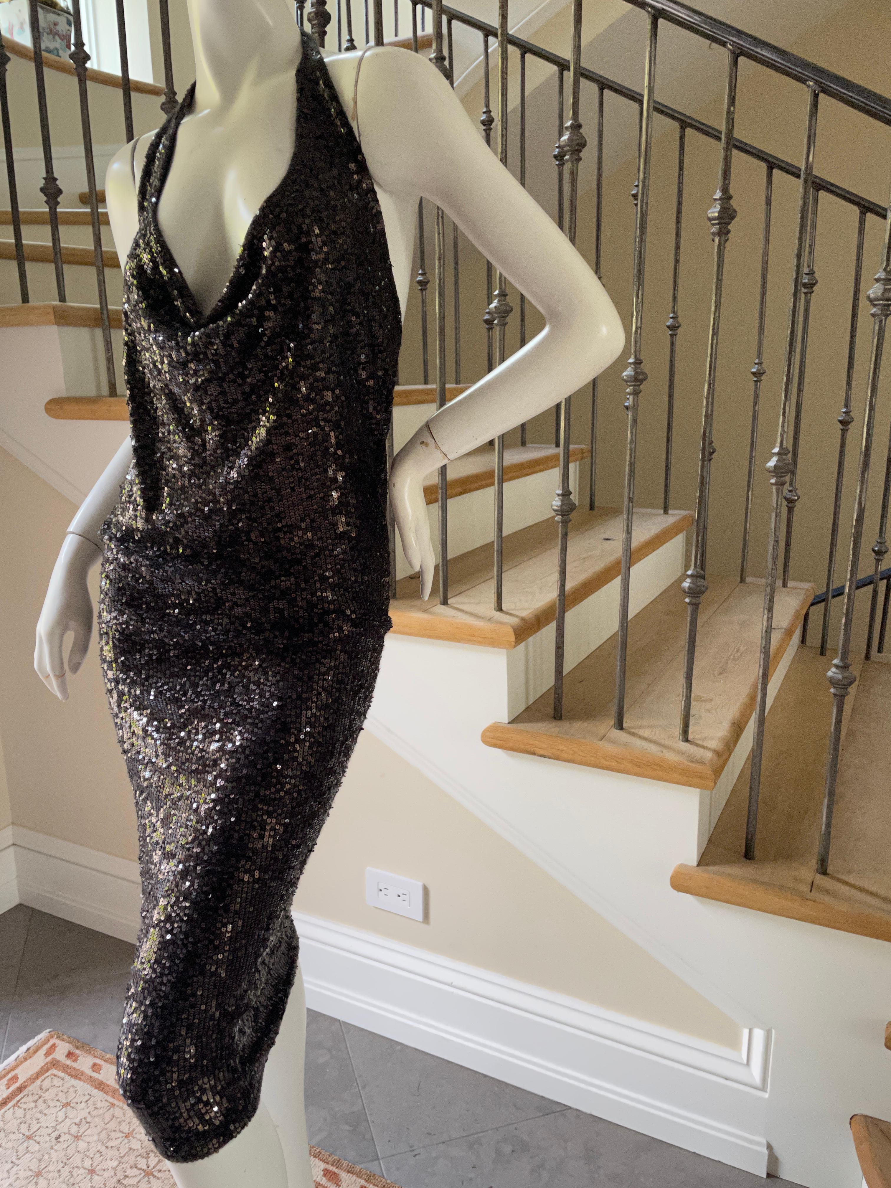 dkny brown sequin dress