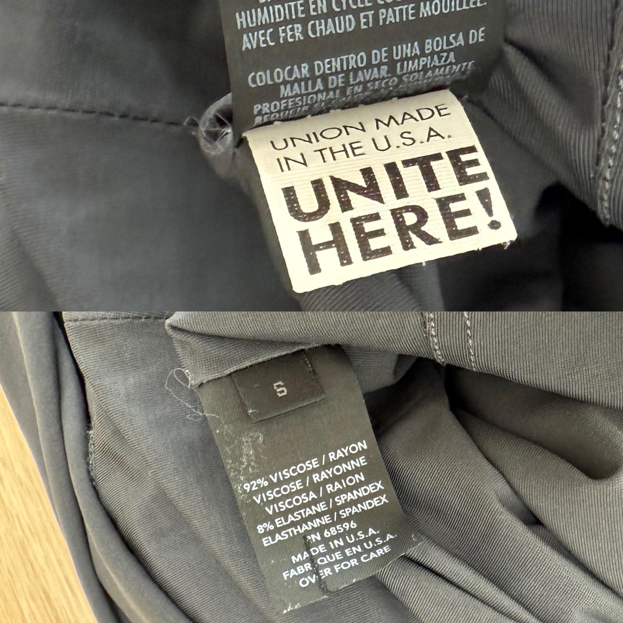 Donna Karan
Vintage
Gris
Acanalado
Corte muy favorecedor
Cremallera bidireccional funcional, puede abrirse completamente en ambas direcciones
Jersey
Elástico
Talla pequeña
Excelente estado, ligera sensación de desgaste

Venta final