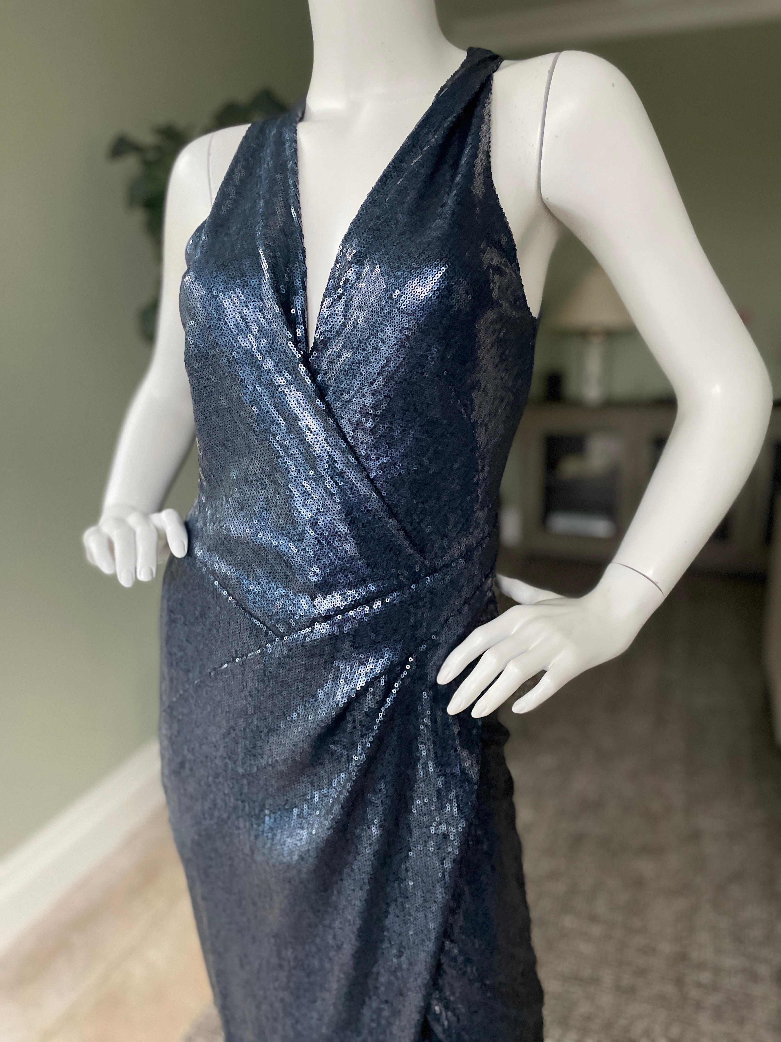 donna sequin wrap dress