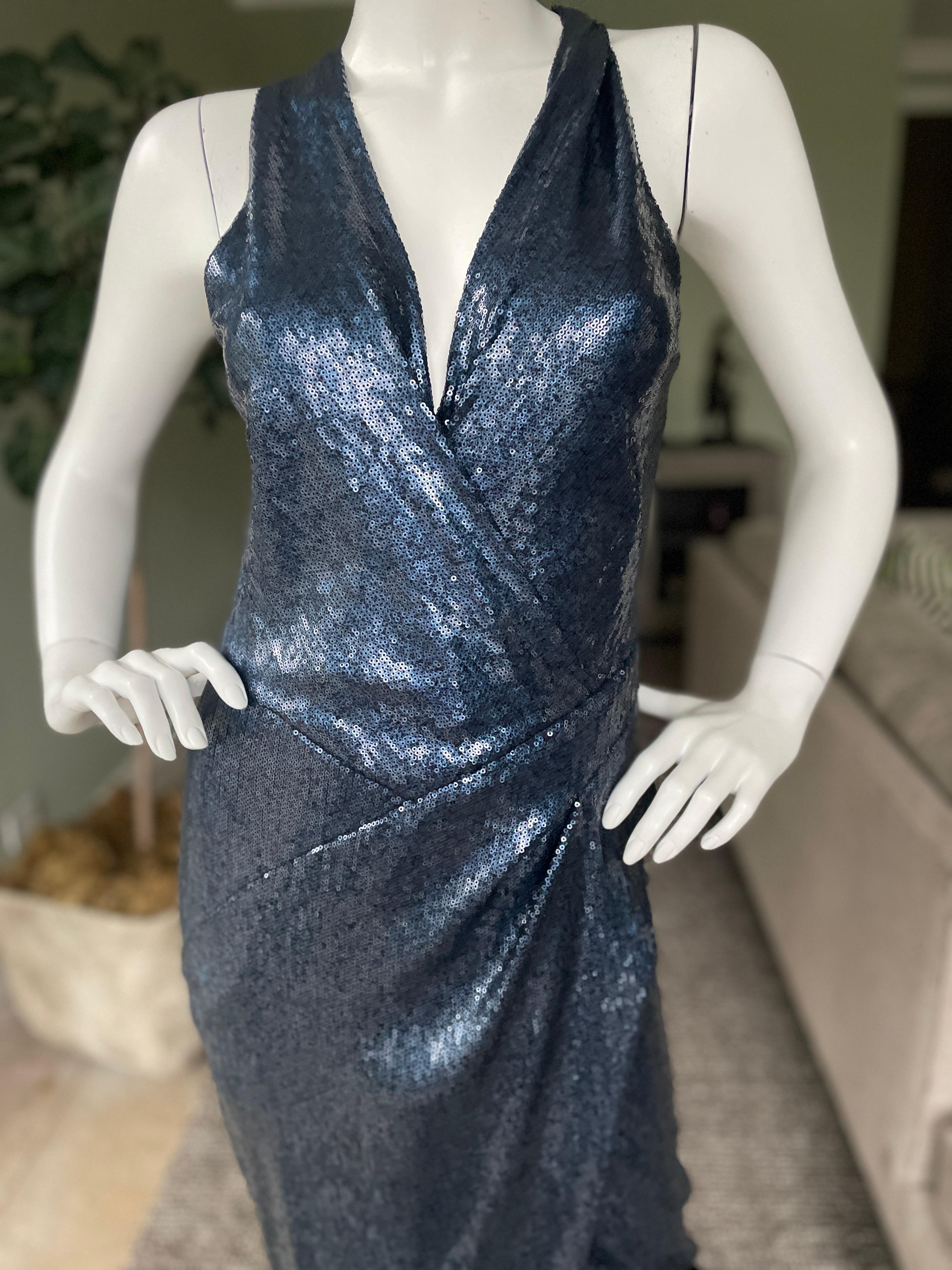 donna karan blue dress