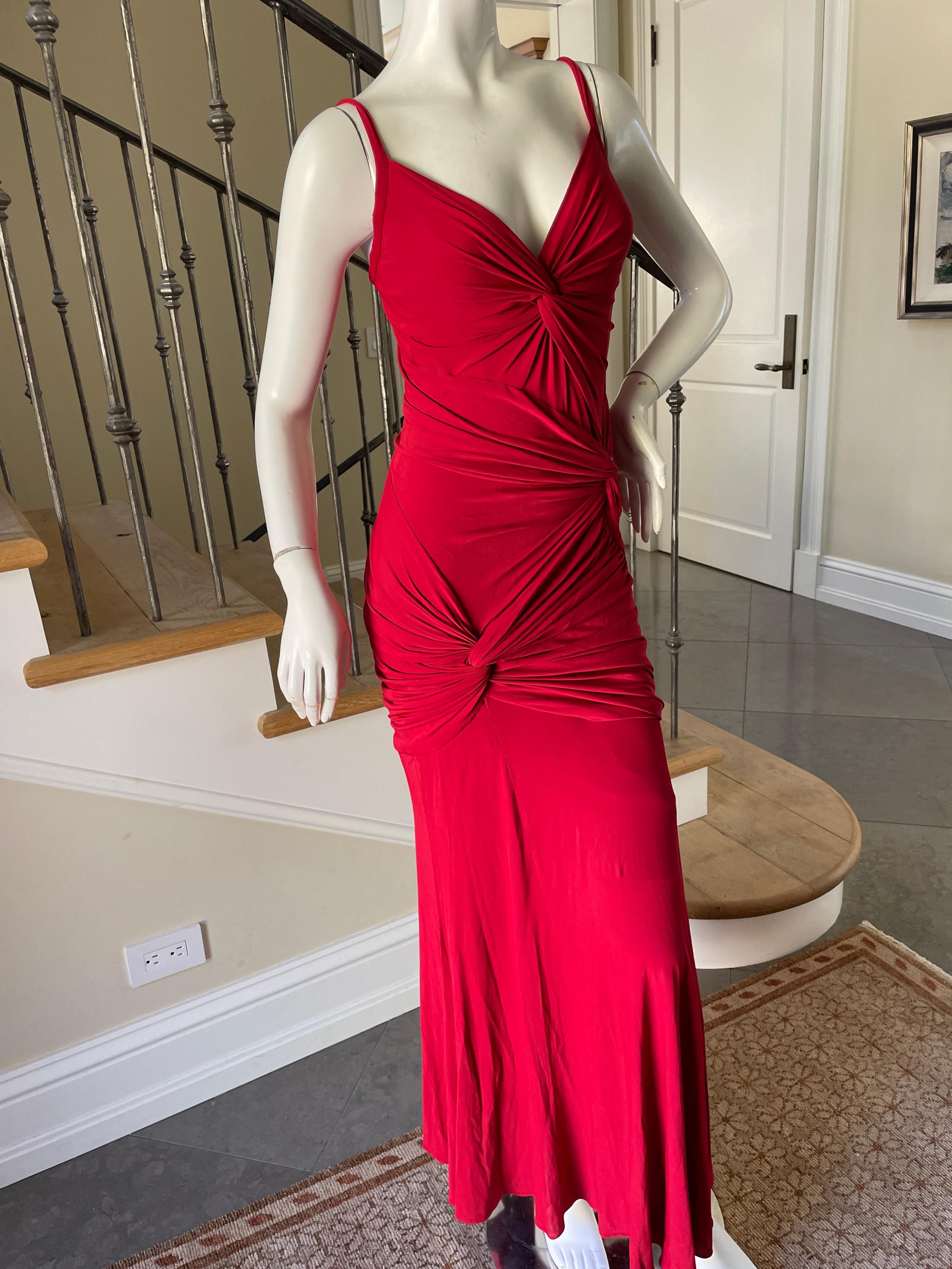 donna karan red dress