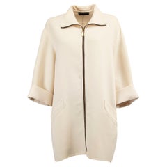 Donna Karan Women's Cream Drop Shoulder Coat