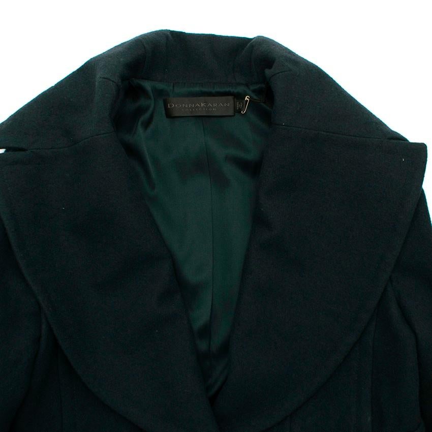 Donna Karan Wool Green Jacket - Size US 14 In New Condition For Sale In London, GB
